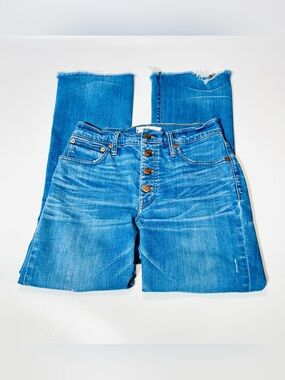 Madewell jeans Cali Buttonfly Demi Bootcut jeans distressed women size 27